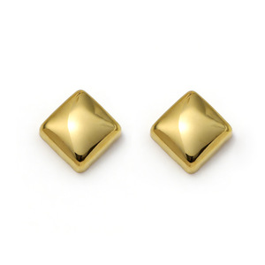 Stud Earrings Square Pyramid Gold Stainless Steel Geometric Fashion Jewelry Gift For Women - Product Image 5