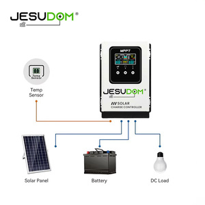 Jesudom MPPT năng lượng mặt trời điều chỉnh 50A 60A sạc điều khiển phí cho 12v24v36v48v Pin ngân hàng Max. PV đầu vào <span class=keywords><strong>250V</strong></span> - Product Image 2