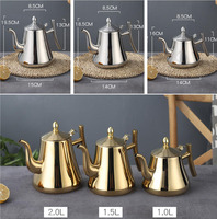 Offre Spéciale : Bouilloire Arabe en Acier Inoxydable 304 Poli Miroir avec Filtre, Idéale pour le Thé et le Chauffage d'Huile – Collection Cuisine Blooming