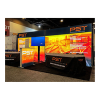 Tissu de tension pour affiches sans cadre en aluminium avec boîte à lumière rétro-éclairée par LED, équipement pour salons professionnels d'intérieur personnalisé, stand d'exposition