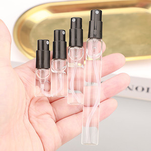 Mini Flacone Spray 2ml 3ml 5ml 8ml 10ml 15ml 20ml con Tappo a Vite, Tester per Profumo Ricaricabile, Cilindro in Vetro Trasparente o Satinato - Product Image 1