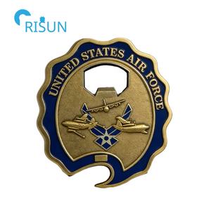 Porte-bouteille en métal personnalisé avec étiquette de chien en métal commémorative de la base de l'USAF des États-Unis, pièce commémorative personnalisée de l'USAF - Product Image 5