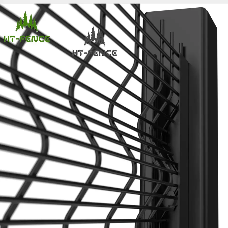 HT-FENCE pvc coated 50x200mm high quality 3d bending curved welded wire mesh farm garden fence panel