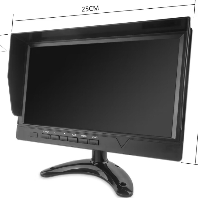 2024 New Most Popular New Style 10" LCD Display Screen AV VGA H-D-MI 1080P for Truck,car Buses, School Buses