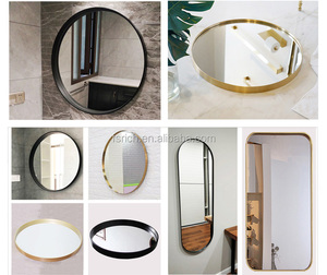 Prix usine hôtels de luxe projets salle de bain grand <span class=keywords><strong>miroir</strong></span> mural <span class=keywords><strong>rond</strong></span> avec cadre en alliage d'aluminium noir diamètre 60cm 80cm <span class=keywords><strong>100cm</strong></span> - Product Image 3