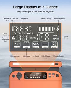 Station d'alimentation portable 500W très bien notée pour le camping et les voyages, station d'alimentation portable haute capacité - Product Image 5