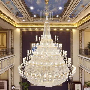 Manufacturer OEM Large Arabic Mosque Crystal Chandelier Luxury Gold Hanging <strong>Lighting</strong> for Islamic Prayer Hall Projects - Product Image 5