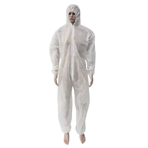 Junlong factory of Dusty Safe Coveralls Disposable Coverall Protection Suits PP SMS coveralls for wholesale