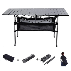 Outdoor Furniture Portable Roll up Picnic <b>Table</b> Camping <b>Table</b> Lightweight Rustless <b>Adjustable</b> Height Foldable Picnic <b>Table</b> - Product Image 5