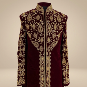 <b>INDIAN</b>/PAKISTANI TRADITIONAL BEAUTIFUL EMBROIDERY on SHERWANI DRESS & ALSO MATCHING <b>SHOE</b> Men's Suits & Blazer>Men's Suits - Product Image 3