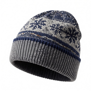 Gorro de Punto con Diseño de Copo de Nieve Personalizado ODM, Gorro de Invierno Cálido, Regalo de Navidad, Gorro Casual de Moda para Adultos, Marca Injae Vina Lifestyle - Product Image 3