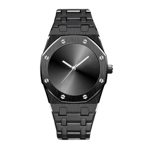 Reloj de cuarzo para hombre, sin logotipo, elegante, deportivo, resistente al agua, con calendario y correa de acero. - Product Image 1