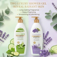 Gel Douche TWG RTS au Concombre Nettoyant en Profondeur, Hydratant et Parfumé, Élimine les Cellules Mortes, Gel Douche Blanchissant au Concombre