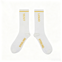 Calcetines Deportivos de Algodón de Alta Elasticidad, Calcetines Atléticos Transpirables Personalizados con Diseño de Logotipo Propio
