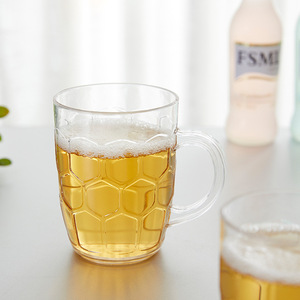 <b>Beer</b> Mug 401-500ml With Handle Transparent Glass For Home Bar Party Use - Product Image 4