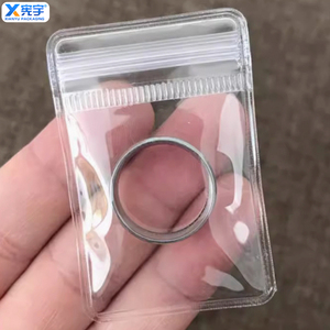 Custodia per gioielli in PVC in PVC trasparente con chiusura a Zip borse per collana anello Anti-ossidazione confezione <span class=keywords><strong>foto</strong></span> PVC custodia - Product Image 4