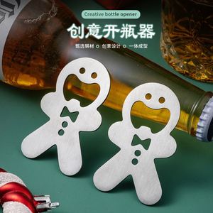 Christmas Gift Cartoon Smiley Opener Cute Doll Beer <b>Bottle</b> Opener Gingerbread Man Metal Opener - Product Image 2