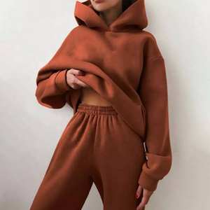 بدلة رياضية للسيدات للخريف والشتاء طقم من قطعتين طقم هوديز نسائي ملابس الشارع ملابس هوديس - Product Image 5