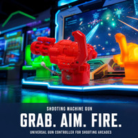 Accessoire de pistolet pour machine de tir d'arcade, modèle City Gun à monnayeur pour jeux vidéo, en anglais, pour enfants de 6 ans et plus