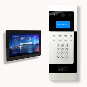 Videoportero HD TCP/IP PoE de 10 pulgadas, sistema operativo Android, Monitor de interior, sistema de Control de hogar inteligente Tuya para edificio de apartamentos de Villa