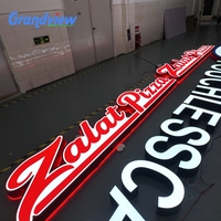Enseigne lumineuse personnalisée d'usine, lettres 3D en acrylique miniatures avec éclairage frontal, logo publicitaire LED pour enseignes lumineuses de magasin