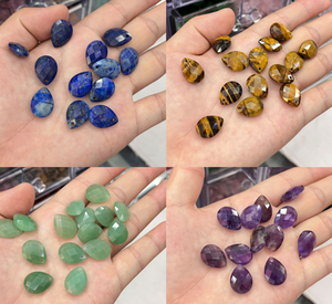 ลูกปัดหินธรรมชาติทรงหยดน้ำเจียระไนสำหรับทำเครื่องประดับ DIY สร้อยข้อมือ สร้อยคอ - Product Image 1