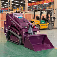 Mini-chargeuse compacte autoportée Derette V1000 pour travaux de terrassement, aménagement paysager et travaux agricoles