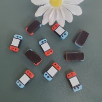 100 piezas de cabujones de resina con diseño de controlador de videojuegos de dibujos animados para decoración de fundas de teléfono, accesorios DIY para lazos de pelo y dijes para slime