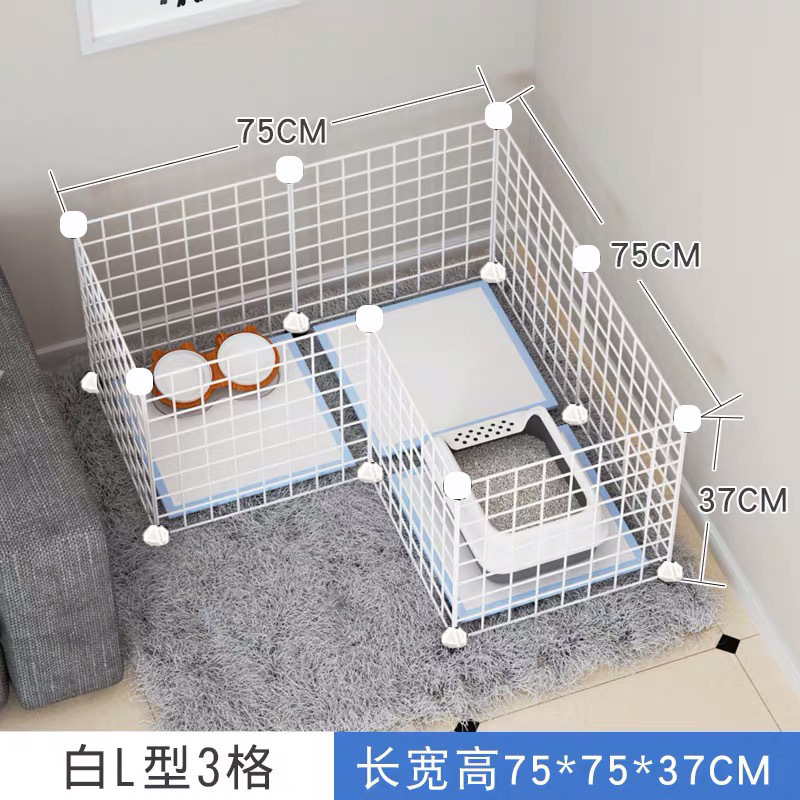 [สูง37ซม.] ตาข่ายเหล็กสีขาว8ชิ้นรูปตัว L
