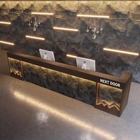 Nouvelle réception intégrée de style chinois rétro pour restaurant salon de beauté cueillette d'oreille pied bain bar comptoir affichage