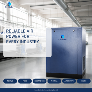 Compresor de Aire de Tornillo de Velocidad Fija Industrial de 7.5kW-250kW, Accionamiento Directo, Bajo Ruido, 3ppm de Contenido de Aceite, Modelo Coolcube CCALS CE - Product Image 2
