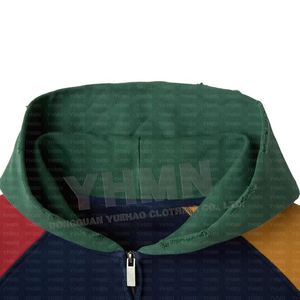 เสื้อฮู้ดดี้ผู้ชายสไตล์สตรีทแวร์ ผ้าฝ้ายหนานุ่ม ทรงโอเวอร์ไซส์ ซิปหน้า พิมพ์ลาย วินเทจ แต่งผ้าปะติดปะต่อ ปักลาย 3 มิติ ล้างสีแบบแอซิดวอช ทำให้ดูเก่าแบบดิสเทรส - Product Image 4