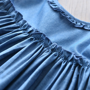 ชุดเดรสเด็กผู้หญิง ผ้าฝ้าย ลายเจ้าหญิง แต่งระบาย ดีไซน์จากจีน - Product Image 3