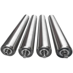 Il rullo di gomma rivestito di gomma Non alimentato del rullo di gomma del poliuretano del trasportatore a rulli può essere fatto su misura - Product Image 1