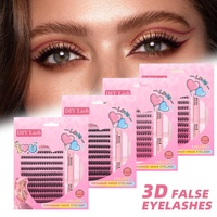 Kit de faux cils DIY segmentés 3040D, best-seller Europe et Amérique, effet 3D naturel, volume intense, cils style manga transfrontalier