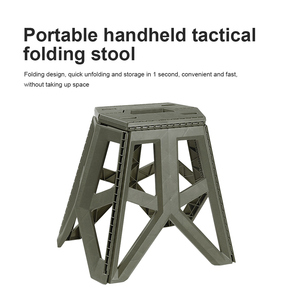 Camping Accessories High Load-bearing <b>Folding</b> Step <b>Stool</b> Square Camping Chair Lightweight with Handle Fishing Chair - Product Image 5