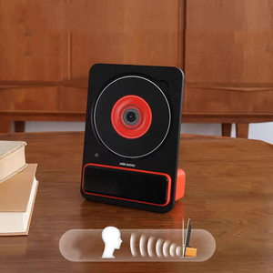 Reproductor de CD Retro de Pared, Diseño que Ahorra Espacio, Sistema de Audio BT Portátil, Reproductor de Música Vintage, Directo de Fábrica - Product Image 5