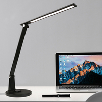 Lampe de bureau à LED moderne avec veilleuse Chargeur sans fil à gradation tactile pour la décoration du bureau à domicile Soins des yeux pour la salle de lecture