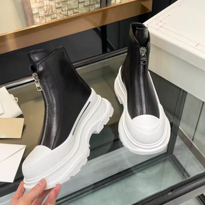 Zapatos de Diseñador para Mujer con Cierre de Cremallera, Zapatos Casuales para Caminar con Suela Gruesa, Zapatos de Otoño e Invierno - Product Image 3