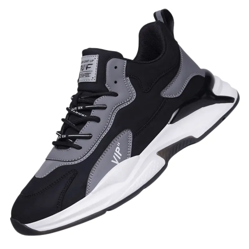 2023 New Style Black Color Men Running Shoes Air Zoom soft sole shoes lace-up sport shoes