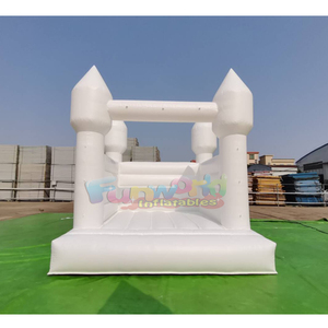Wholesale commercial outdoor party jumping bouncer jump castle <b>inflatable</b> white bounce house for kids - Product Image 1