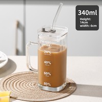 Mug à café en verre jetable classique de haute qualité, idéal pour les fêtes, compatible lave-vaisselle et micro-ondes, usage domestique