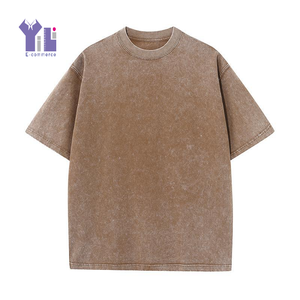 เสื้อยืดโอเวอร์ไซส์พรีเมียมแบบไม่มีป้ายยี่ห้อ สไตล์สตรีทแวร์ ผ้าคอตตอนทวิลล์ฟอกสี ยูนิเซ็กซ์ รับสกรีนโลโก้ กันยับ - Product Image 5