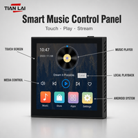 Pengontrol Musik Latar Belakang Android TL JX805 4 Inch 4X30W 2 Zona Volume 86X86mm Tuya Zigbee untuk Penggunaan Audio Kamar Hotel