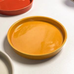 <span class=keywords><strong>Plat</strong></span> rond en céramique <span class=keywords><strong>de</strong></span> couleur chaude pour restaurant <span class=keywords><strong>petit</strong></span> café <span class=keywords><strong>petit</strong></span> déjeuner <span class=keywords><strong>biscuit</strong></span> dessert assiettes à salade <span class=keywords><strong>de</strong></span> fruits - Product Image 3