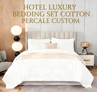 Vente flash Linge de lit d'hôtel en coton Ensemble de literie avec housse de couette