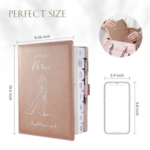 Libreta Personalizada A5 <span class=keywords><strong>de</strong></span> Cuero PU con Hojas Sueltas, Planificador <span class=keywords><strong>de</strong></span> Presupuesto, Planificador <span class=keywords><strong>de</strong></span> <span class=keywords><strong>Bodas</strong></span>, <span class=keywords><strong>Agenda</strong></span>, Regalos, Proveedor <span class=keywords><strong>de</strong></span> Agendas - Product Image 4