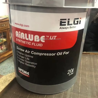En stock, lubrifiant et liquide de refroidissement synthétiques pour compresseur d'air, adaptés aux équipements de compresseur d'air à vis Elgi. Fluide synthétique 20L