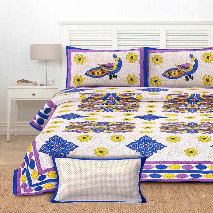 100% Cotton Woven Flat Bed Sheet Set with Pillow Cover Super King Queen Single Double Size Printed Plain Solid Soft Durable OEM