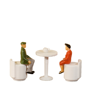 <span class=keywords><strong>jiz</strong></span> 1:50 โมเดลฉากห้องนั่งเล่นขนาดเล็ก โซฟา เก้าอี้ เก้าอี้สตูล โต๊ะกาแฟ ของตกแต่ง บ้านจำลองสำหรับเด็กเล่น - Product Image 3